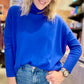 Pull Malène col roulé bleue