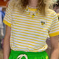 T-shirt Love Smile jaune