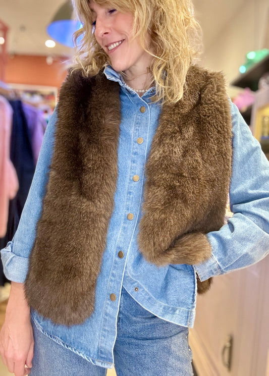 Gilet Priscilla choco