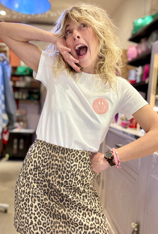 T-shirt smiley rose