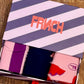 Boite violette de 3 chaussettes Fun