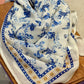 Foulard Orchidé Bleue