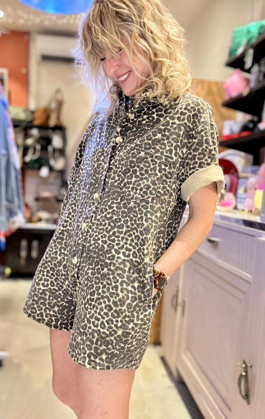 Combi Babygros léopard