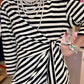 Robe Olive rayée noire