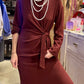 Robe Olive bordeaux