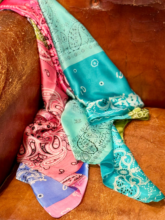 Big foulard Bandana rose