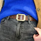 Ceinture Art Déco cuir