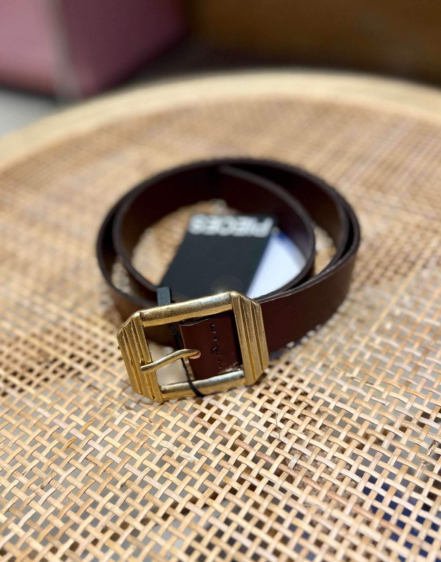 Ceinture Art Déco cuir