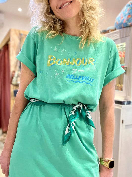 Robe t-shirt Bonjour Belleville